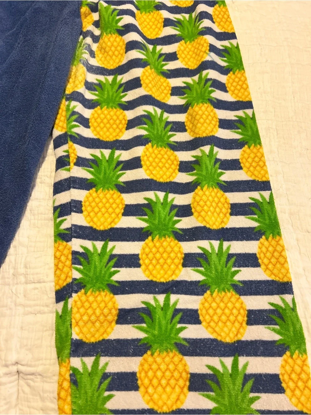 Paradise Pineapple Terry Cloth Towel Beach Swim Pants Blue One Size Kids